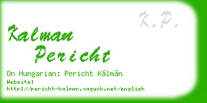 kalman pericht business card