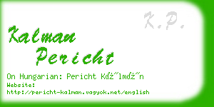 kalman pericht business card